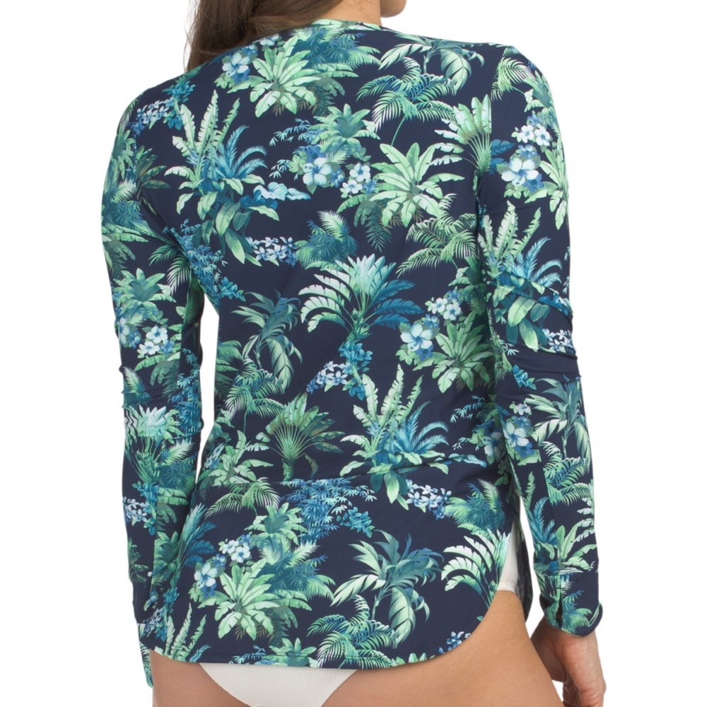 New TOMMY BAHAMA art of palms long sleeve rashguard - Picture 5 of 6